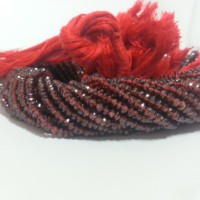 Perles de grenat rouge naturel facettées rondes de 3 mm et 4 mm, enfilées sur une chaîne, pour la fabrication de bijoux, bracelets, colliers, pierres semi-précieuses en ligne