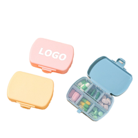Boîte à pilules portable à 6 compartiments, mini étui de rangement pour médicaments de voyage, étanche à l'humidité, conteneur pour capsules et comprimés, en stock