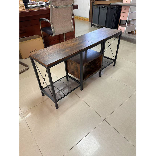 TV Stand for TVs up to  Entertainment Center with Open Storage ShelvesTV Media Console Table with Soundbar Shelf