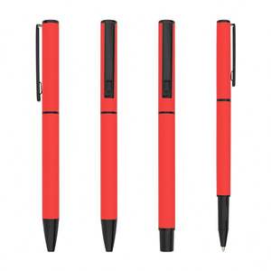 Nouveaux stylos gel promotionnels en aluminium avec finition caoutchoutée, excellents stylos à bille 1,0 mm rechargeables avec LOGO personnalisé pour promotion, cadeau d'hôtel - Product Image 4