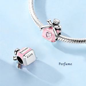 MULA 925 Sterling Silver Pink Charms Lucky Cat Claw Heart Pendant Zircon Romantic DIY <span class=keywords><strong>Charm</strong></span> for Original Bracelet Fine Jewelry - Product Image 6