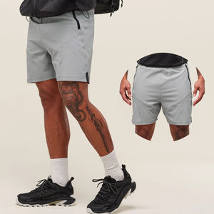 Shorts de sport pour hommes en polyester et coton, personnalisés en gros, avec logo brodé en maille, pour la course à pied et le basketball - Product Image 1