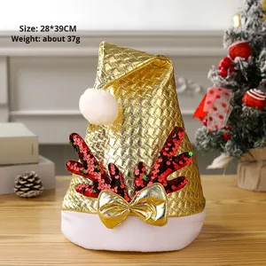 Hot Bán Santa Hat Với Đèn Trong Kho Cross-Biên Giới Trang Trí Giáng Sinh Không Dệt Vải Đảng Hat Lễ Hội Món Quà Giáng Sinh - Product Image 3