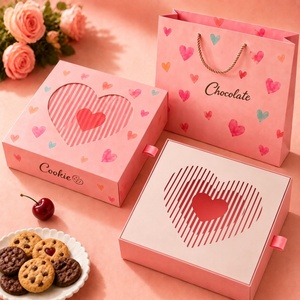 Nouvelle Boîte Cadeau Créative Personnalisée en Carton avec Cœur Batteur Dynamique pour Aliments, Chocolats, Biscuits, Donuts, Snacks <span class=keywords><strong>à</strong></span> Emporter - Product Image 4