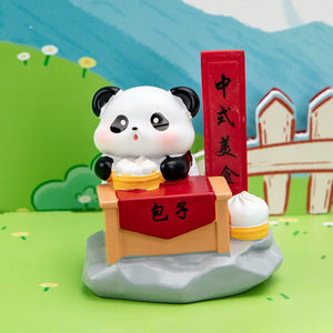 Yu Mo Craft Panda Sichuan Cuisine Restaurant Blind <b>Box</b> Figurines 8pcs Set Collectible Decor Gift for Kids - Product Image 5