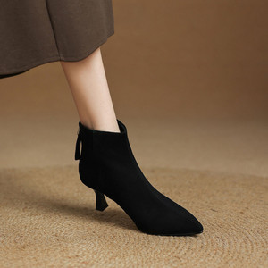 <span class=keywords><strong>Stivali</strong></span> da <span class=keywords><strong>Donna</strong></span> Personalizzati in Pelle Scamosciata Vintage, Autunno Inverno 2026, Punta Affusolata, Cerniera, Tacco Alto, Marrone, Taglia <span class=keywords><strong>42</strong></span> - Product Image 2