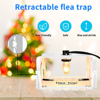 Trampa para Pulgas y Polillas de Forma Cuadrada para Uso en Interiores, Lámpara Trampa para Pulgas, Atrapa Insectos Adhesivo para el Hogar