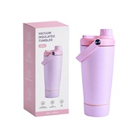 Botol Flask Stainless Steel 20oz Custom Dinding Ganda Vakum Terisolasi Ramah Lingkungan Performa Termal 12-24 Jam Pegangan Tangan