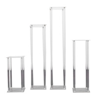 A00496-Clear acrylique fleur Vase pièce maîtresse mariage présentoir cristal Table décoration fleur StandHolder événement fête décor