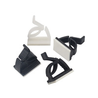 2025 meilleur vendeur noir adhésif câble Clips R fil en plastique organisateur cordon support pour bureau voiture mur Ethernet câble gestion