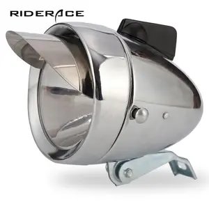 RIDERACE lampu depan sepeda LED tahan air, lampu depan sepeda pantai bergaya Retro lumen tinggi