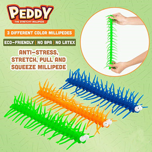 Cảm Giác Squishy Đồ Chơi Millipede Cho Trẻ Em Vui Vẻ Và Co Giãn Bug Giúp Làm Giảm Căng Thẳng Và Lo Lắng - Product Image 2