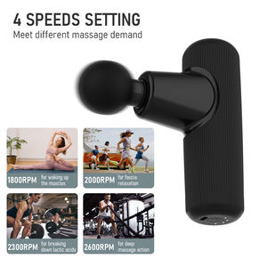 Nuovo Design portatile silenzioso a percussione ricaricabile per alleviare i dolori di rilassamento piccola vibrazione portatile Mini pistola per massaggio muscolare - Product Image 5