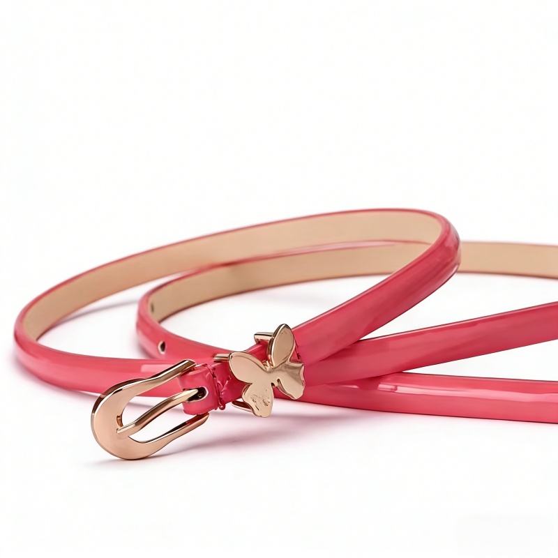 Ladies Casual PU Leather Alloy Pin Buckle Belt Candy Color Colorful ...