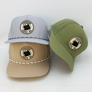 Không thấm nước 5 Bảng điều chỉnh <span class=keywords><strong>cap</strong></span> tùy chỉnh chất lượng cao PVC vá Rope mặt trời bảo vệ cong vành <span class=keywords><strong>Snapback</strong></span> người đàn ông mũ - Product Image 5