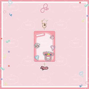 Kartun lucu KPOP dua kali tempat kartu gantungan kunci kecil akrilik bingkai kartu dengan liontin untuk kartu kecil aksesoris hadiah untuk penggemar - Product Image 4