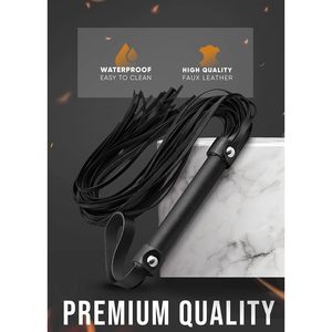 Premium in ecopelle nera 18 "frusta da equitazione per adulti set equestri e accessori Paddle per piloti - Product Image 3