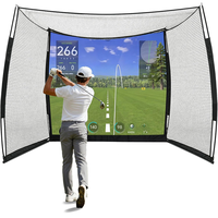Direct usine : Filet de simulateur de golf et de cage de golf pour sports multiples, portable, avec écran d'impact, compatible golf, softball et filet à arc