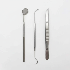 Kit de Diagnóstico Dental Prémium de 3 Piezas de Acero Inoxidable, Juego de Herramientas para Examen de Higiene y Cuidado Bucal, Raspador de Dientes, Espejo Bucal Ergonómico - Product Image 2