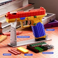 Jouet de construction personnalisé en blocs de tir, modèle 3D de pistolet, jouets de construction lancables