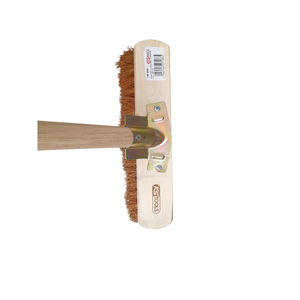 290 mm Coconut Fiber Straight <b>Broom</b> <b>with</b> <b>Wooden</b> <b>Handle</b> PET Plastic <b>Broom</b> Head for Home Cleaning Outdoor Mop Dustpan Included - Product Image 1
