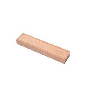 Solid Wood Pencil Case Natural Unpainted Original Wood Pull Out <b>Pen</b> Storage <b>Box</b> For Stationery Organization - Product Image 2