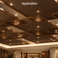 Grillage métallique tissé en acier inoxydable à maille plate, grande ouverture, pour design de plafond, découpe et pliage