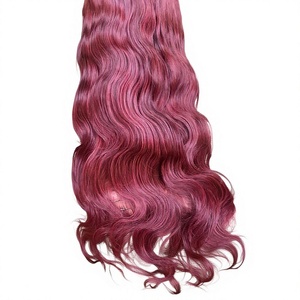 Vietnamese Human Hair Body Wavy Burgundy Dark Root Color SDD Wholesales Price Direct Factory Price - Product Image 2