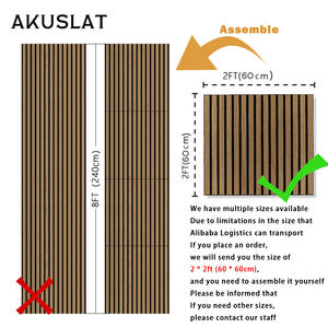 Akuslat Panneaux de plafond du fabricant moderne Akupanel Panneaux acoustiques à lattes pour salle de bal <span class=keywords><strong>MDF</strong></span> géométrique Nouveau <span class=keywords><strong>prix</strong></span> - Product Image 5