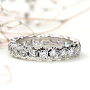 Anello con fascia geometrica esagonale in cristallo per donna, accessori minimalisti alla moda per tutti i giorni - Product Image 6