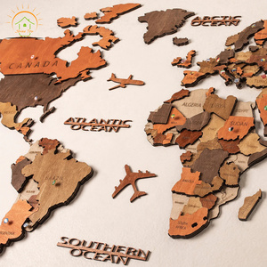 Multi-strato 3D mappa <span class=keywords><strong>del</strong></span> <span class=keywords><strong>mondo</strong></span> in legno mappa di viaggio con la decorazione dell'ufficio o soggiorno parete arte per i paesi e <span class=keywords><strong>capitali</strong></span> - Product Image 5