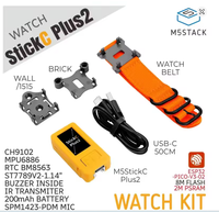 M5Stack M5StickC PLUS2 ESP32-PICO-V3-02 Mini IoT Development Kit, Layar TFT 1.14 inci, WiFi & IR, Pengontrol ESP32 Portabel