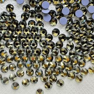 Colle forte écologique, strass <span class=keywords><strong>IRIG</strong></span> haute brillance à dos plat, sans plomb, pour vêtements et nail art, 12 facettes, en sachets - Product Image 2