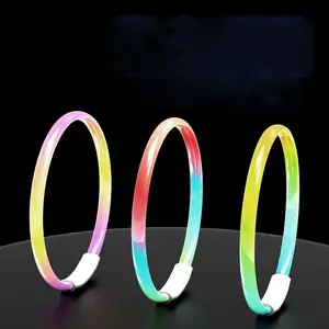 Reflective Adjustable Flash Soft Pet Supplies Led Dog Collars USB Blue Glowing Small Dog Hot Selling Night Anti-lost Dog Product