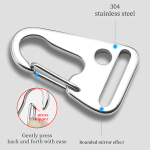 304/316 acier inoxydable pivotant mousqueton Clip pour porte-clés bagages sangle accessoires boucle sac à dos sac sac à dos crochets fronde - Product Image 4