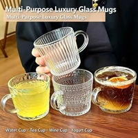 Tasses à café en verre transparent moderne en gros avec logo personnalisé, couvercle en bambou, réutilisables, compatibles lave-vaisselle et micro-ondes, pour fêtes