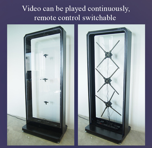 Apparecchiature pubblicitarie 3D con Splicing 3 pezzi 65cm con ventilatore a Led Video da parete con ologramma proiettore ologramma 3D - Product Image 3