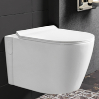 WC suspendu mural en céramique de luxe européen avec réservoir dissimulé sans réservoir pour salle de bain