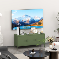 Mueble para TV Extra Grande de Metal con 4 Puertas, Color Personalizado, Diseño Moderno para Sala de Estar y Uso en Hoteles, Aparador de Almacenamiento