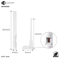 Amplificateur de signal longue portée 2,4 GHz WiFi 5G, antenne omnidirectionnelle à gain élevé pour connecteur de répéteur WiFi, extension de portée