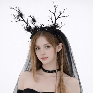 Diadema de rama de árbol de Halloween 2025 para niñas, diadema de tul divertida y espeluznante a la moda para mujeres, accesorios para el cabello en stock - Product Image 3