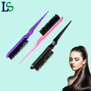Usine personnalisée <span class=keywords><strong>coiffeur</strong></span> <span class=keywords><strong>coiffeur</strong></span> trois rangées de peignes brosse à cheveux bouclés pour femmes hommes salon de barbier - Product Image 1