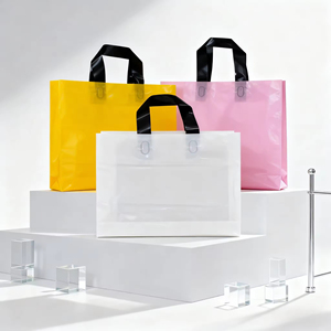 Bolsa de Compras de Plástico PE Biodegradable con Logotipo Personalizado, Bolsa de Transporte con Refuerzo Lateral, Bolsa de Embalaje para Comestibles, Ropa y Venta al por Menor - Product Image 4