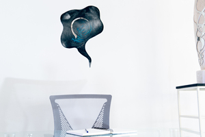 Fabriqué en Italie Objets décoratifs de luxe Thème de la nature Motif scénique Forme irrégulière Bleu Vortex Fibre de verre Artisanat - Product Image 3