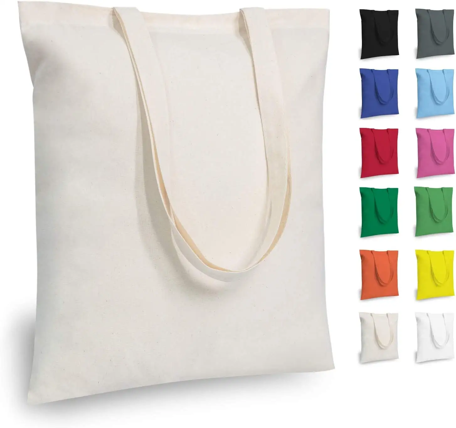 Promotional recycled customize printed calico canvas Cotton Tote Bags cotton bag custom logo