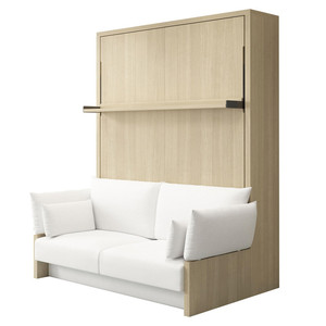 Modern <b>Queen</b>/King-<b>Size</b> Wooden Murphy <b>Bed</b> With Vertical Opening Metal Wall Hardware for Home Furniture Bedroom Joysource-b001 Hom - Product Image 5