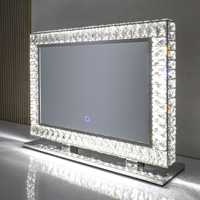 Coiffeuse Maquillage avec Miroir et Tiroirs, Table de Toilette Moderne pour Chambre ou Salon