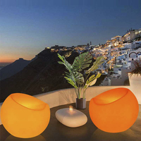 Chaise Apple moderne à LED de 22 pouces, chaise LED à gradation imperméable à l'eau à 16 couleurs changeantes pour la maison, le patio, la piscine, le salon