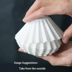 Filtres à café en papier à fond plat en forme de vague, taille 155, 100 pièces, compatibles avec le filtre à café Wave 155, vente directe d'usine HUIMING - Product Image 3