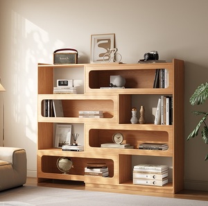 Librería Modular Moderna de Madera con 4 Estantes, Mueble de Almacenamiento Independiente para Sala de Estar, Estilo Retro, para Oficina en Casa y Uso Escolar - Product Image 3